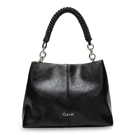 Cartera Bandolera Grande Craquele Negro CAR3633 Gacel - Imagen 5