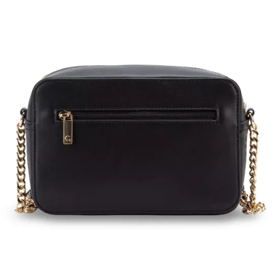 Cartera Bandolera Grande Cuero Sintetico Negro CAR3301 Gacel - Imagen 2
