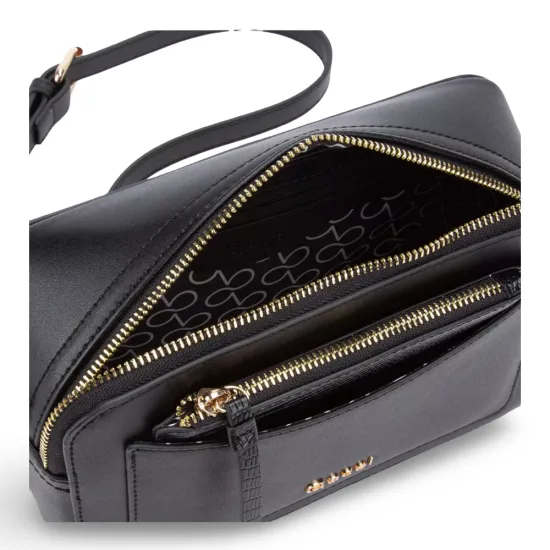 Cartera Bandolera Grande Cuero Sintetico Negro CAR3301 Gacel - Imagen 4