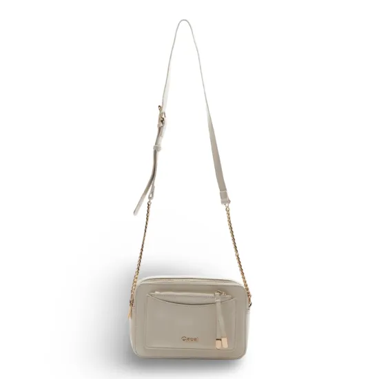 Cartera bandolera Grande Cuero Sintetico Off White CAR3302 Gacel - Imagen 5