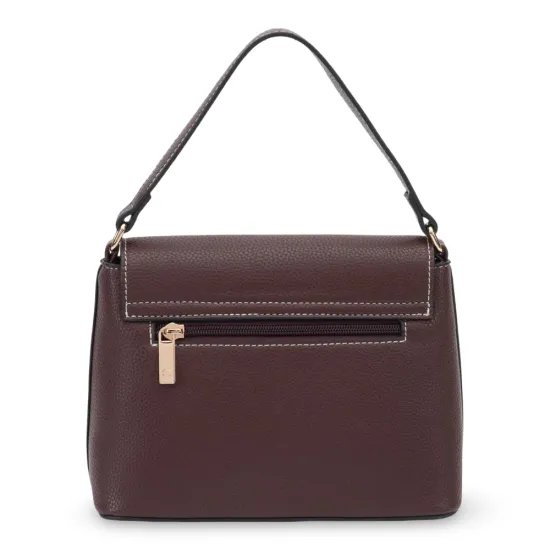 Cartera Bandolera Grande Graneado Chocolate CAR3558 Gacel - Imagen 2