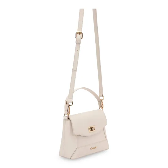 Cartera Bandolera Grande Graneado Off White CAR3557 Gacel - Imagen 2