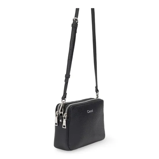 Cartera Bandolera Pequeña Graneado Negro CAR3630 Gacel - Imagen 2