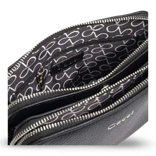 Cartera Bandolera Pequeña Graneado Negro CAR3630 Gacel - Imagen 7