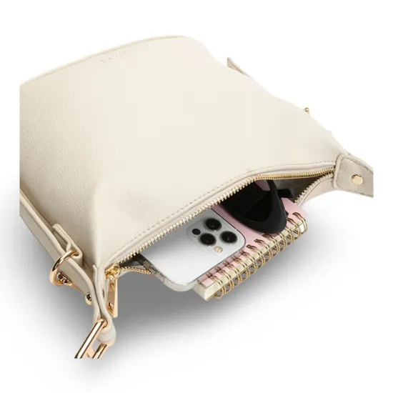Cartera Bandolera Pequeña Off White CAR3599 Gacel - Imagen 7