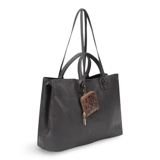 Cartera Shopping Notebook Graneado Chocolate CAR3586 Gacel - Imagen 3