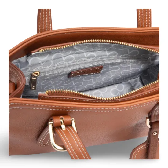 Cartera Pequeña Dos Asas Graneado Tostado CAR3563 Gacel - Imagen 6