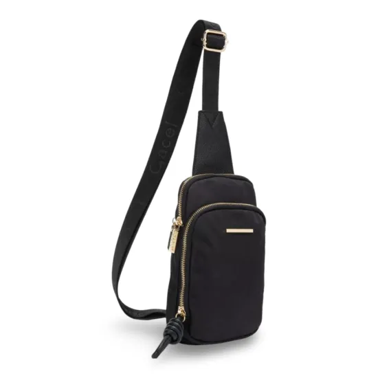 Cartera bandolera Pequeña Textil Negro CAR3166 Gacel - Imagen 2