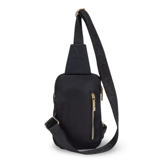 Cartera bandolera Pequeña Textil Negro CAR3166 Gacel - Imagen 3