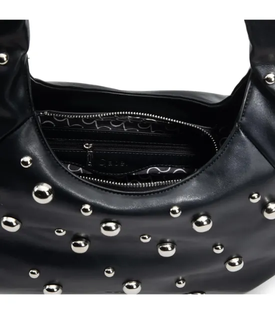 Cartera Corte Oval Craquele Negro CAR3552 Gacel - Imagen 2