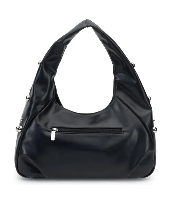 Cartera Corte Oval Craquele Negro CAR3552 Gacel - Imagen 4