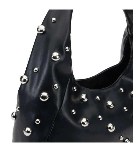 Cartera Corte Oval Craquele Negro CAR3552 Gacel - Imagen 7