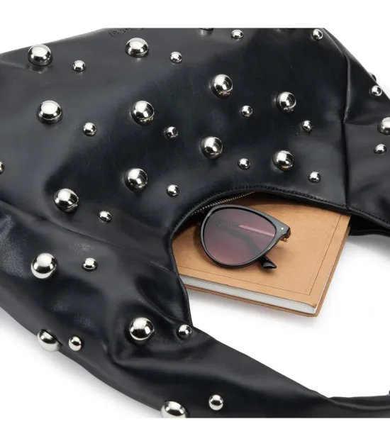 Cartera Corte Oval Craquele Negro CAR3552 Gacel - Imagen 8