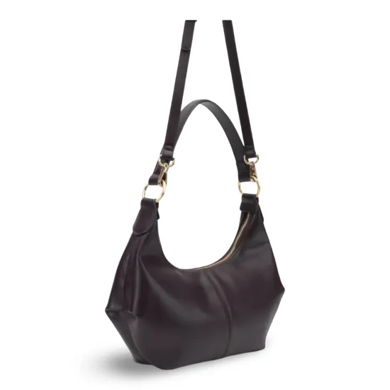 Cartera Corte Oval Craquele Chocolate CAR3652 Gacel - Imagen 3