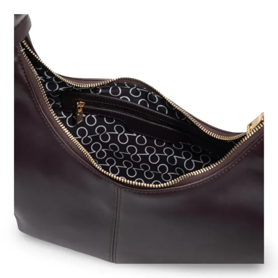 Cartera Corte Oval Craquele Chocolate CAR3652 Gacel - Imagen 5
