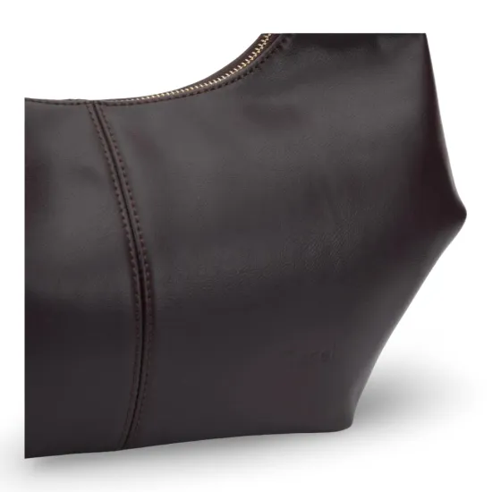Cartera Corte Oval Craquele Chocolate CAR3652 Gacel - Imagen 6