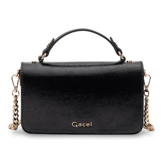 Cartera Clutch Verniz Negro CAR3593 Gacel - Imagen 4