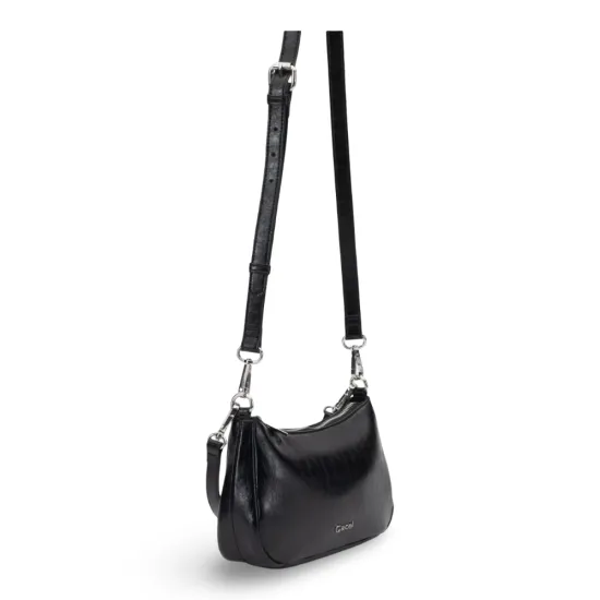 Cartera Bandolera Pequeña Verniz Negro CAR3661 Gacel - Imagen 3