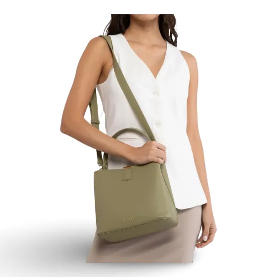 Cartera Bucket Graneado Verde CAR3629 Gacel - Imagen 4