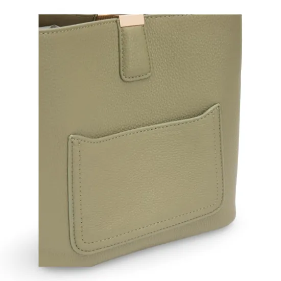Cartera Bucket Graneado Verde CAR3629 Gacel - Imagen 7