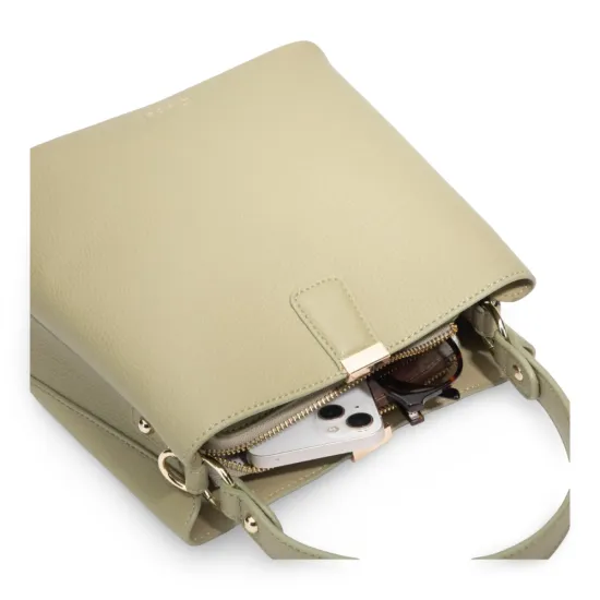 Cartera Bucket Graneado Verde CAR3629 Gacel - Imagen 8