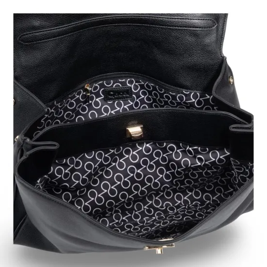 Cartera Corte Oval Graneado Negro CAR3641 Gacel - Imagen 3