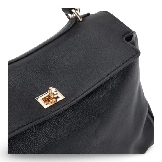Cartera Corte Oval Graneado Negro CAR3641 Gacel - Imagen 7