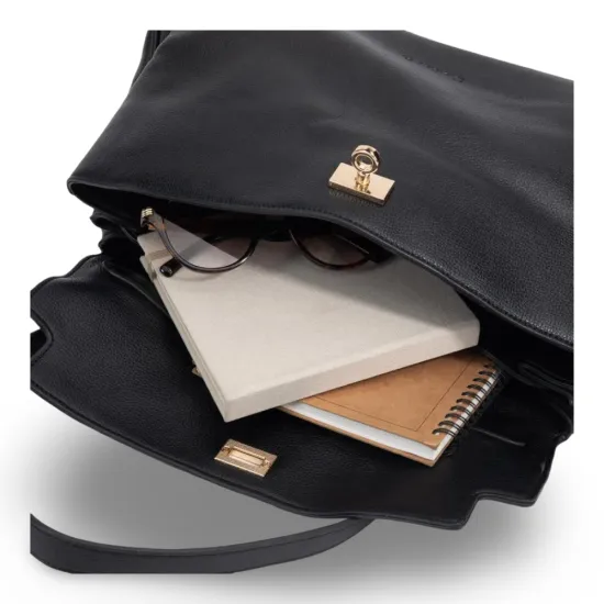 Cartera Corte Oval Graneado Negro CAR3641 Gacel - Imagen 8