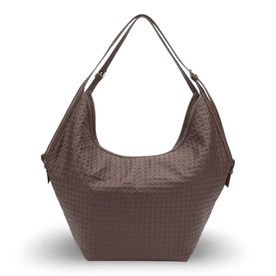 Cartera Dos Asas Grande Estampado Chocolate CAR3635 Gacel - Imagen 5
