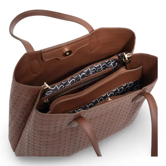 Cartera Dos Asas Mediana Estampado Tostado CAR3604 Gacel - Imagen 5