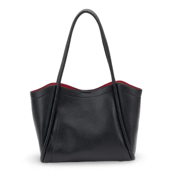 Cartera Dos Asas Mediana Graneado Negro CAR3650 Gacel - Imagen 10