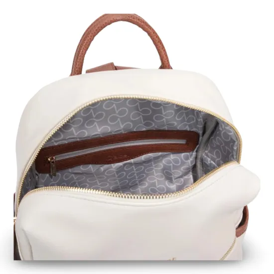 Mochila Grande Graneado Off White CAR3680 Gacel - Imagen 6