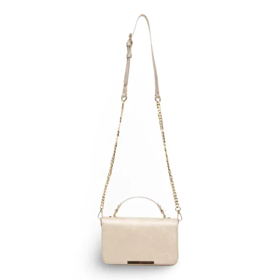 Cartera Pequeña Clutch Dorado Grabado Piton CAR3684 Gacel - Imagen 2