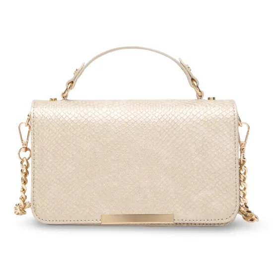 Cartera Pequeña Clutch Dorado Grabado Piton CAR3684 Gacel - Imagen 5