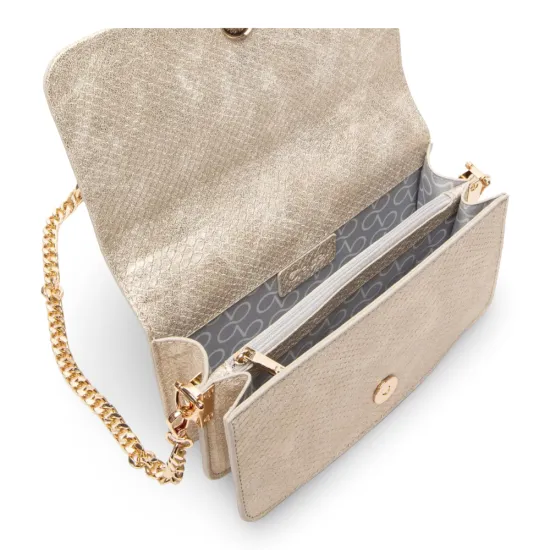 Cartera Pequeña Clutch Dorado Grabado Piton CAR3684 Gacel - Imagen 6