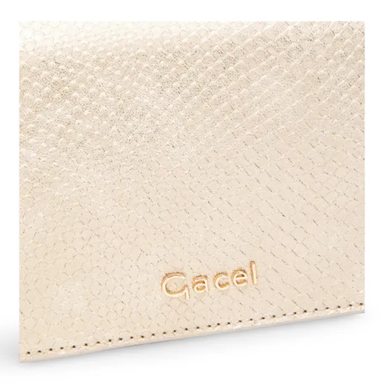Cartera Pequeña Clutch Dorado Grabado Piton CAR3684 Gacel - Imagen 7