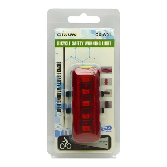 Luz Trasera Bicicleta Led A Pila Y 4 Efectos De Luz - Imagen 3