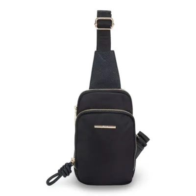 Cartera bandolera Pequeña Textil Negro CAR3166 Gacel