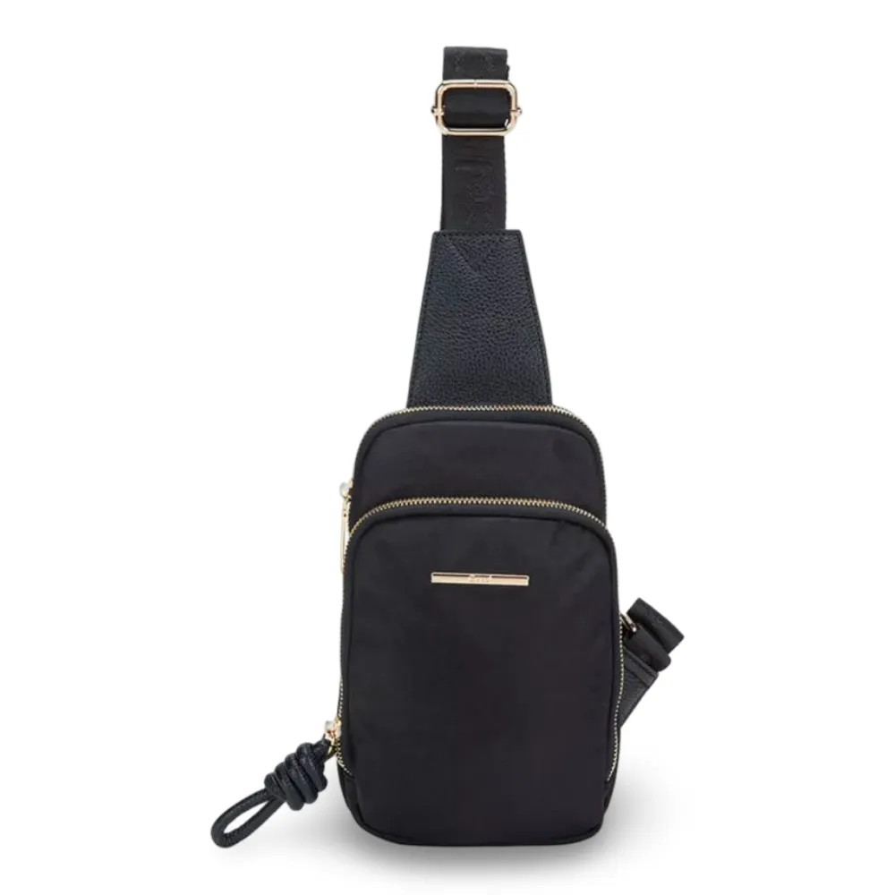 Cartera bandolera Pequeña Textil Negro CAR3166 Gacel
