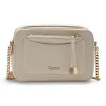 Cartera bandolera Grande Cuero Sintetico Off White CAR3302 Gacel