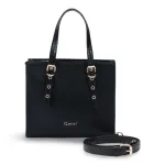Cartera Dos Asas Pequeña Cuero Sintetico Negro CAR3545 Gacel