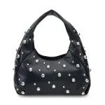 Cartera Corte Oval Craquele Negro CAR3552 Gacel