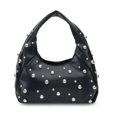 Cartera Corte Oval Craquele Negro CAR3552 Gacel