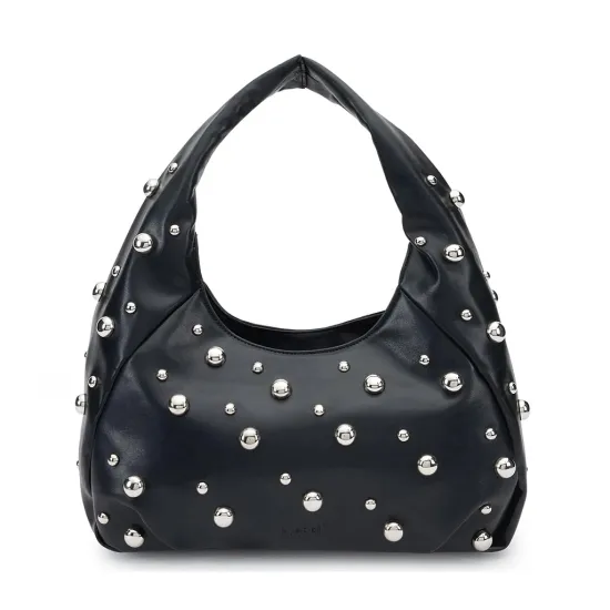 Cartera Corte Oval Craquele Negro CAR3552 Gacel