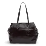 Cartera Grande Dos Asas Craquele Chocolate CAR3564 Gacel