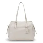 Cartera Grande Dos Asas Craquele Off White CAR3565 Gacel