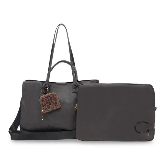 Cartera Shopping Notebook Graneado Chocolate CAR3586 Gacel