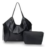 Cartera Dos Asas Grandes Craquele Negro CAR3602 Gacel