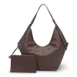 Cartera Dos Asas Grande Estampado Chocolate CAR3635 Gacel