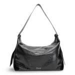 Cartera Corte Oval Craquele Negro CAR3637 Gacel